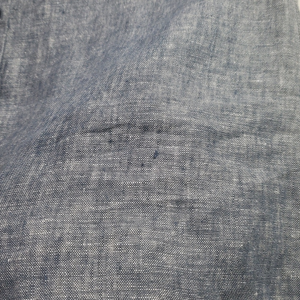 Garnet Hill 100% Linen Classic Full Button Front Shirtdress Size 2 Coastal Blue - Picture 16 of 16
